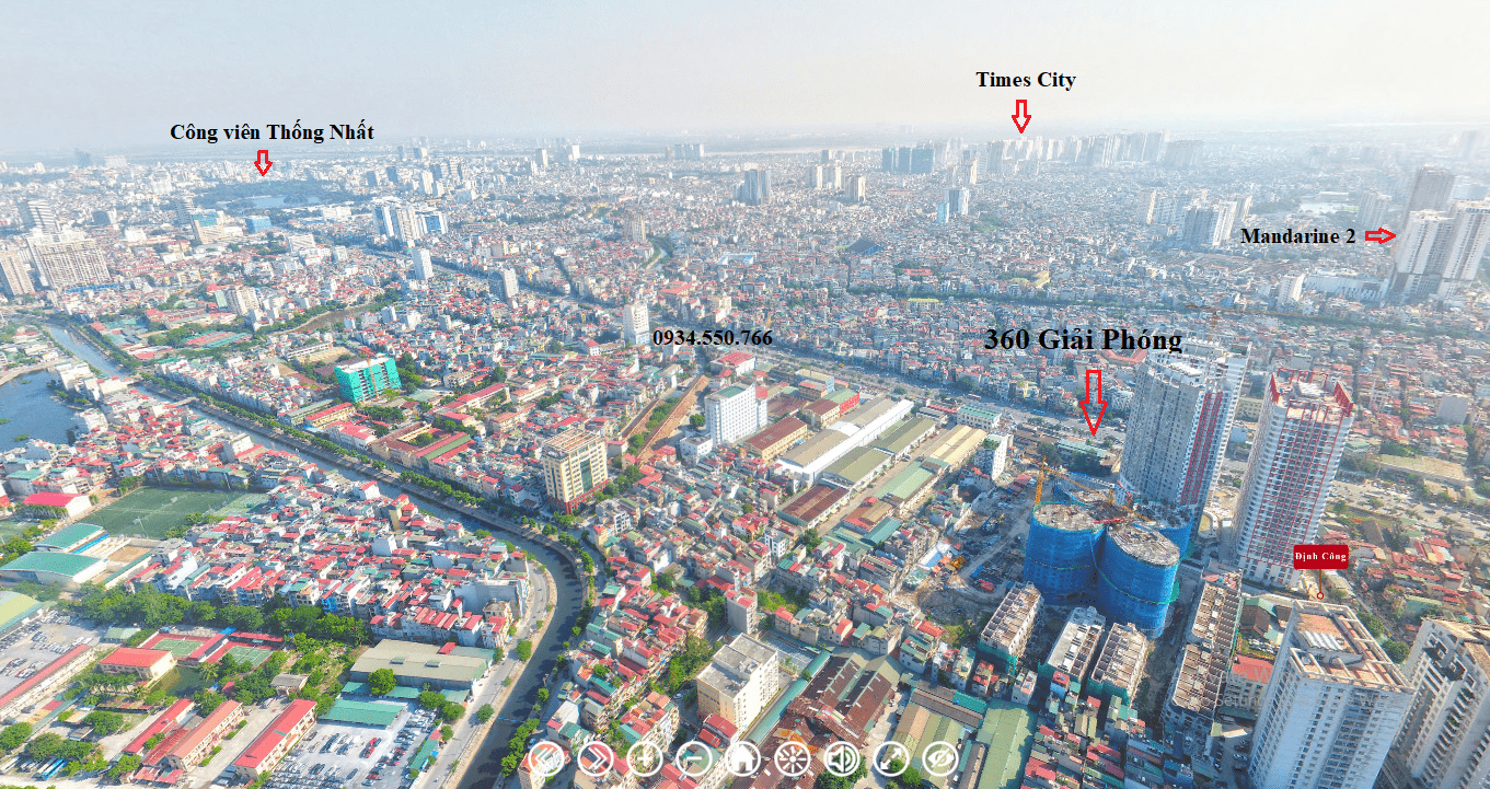 Vị trí dự án The Queen 360 đường Giải Phóng